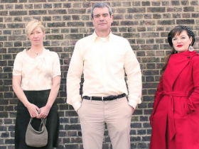 Amy Finegan, Mark Arnold and Erine Hunter as Dolores, Leonard and Rosemary